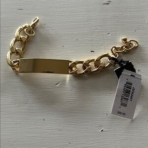 Jules Smith Men’s ID bracelet, hollow gold toned, new with tags.